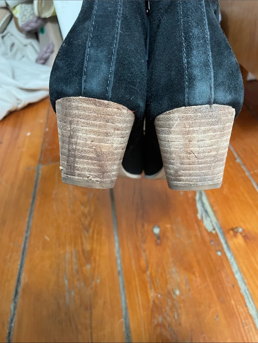 Dolce Vita Women's Black Suede Side-Zip Ankle Booties
